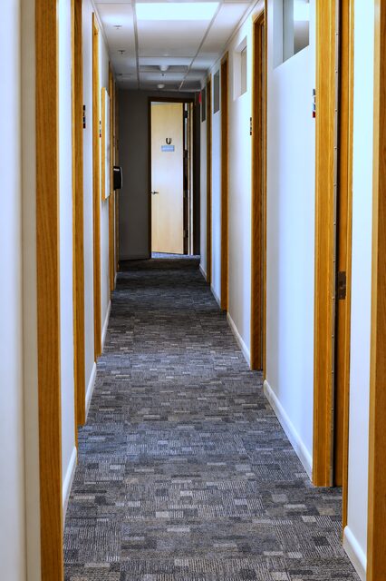 Hallway leading to the conference rooms